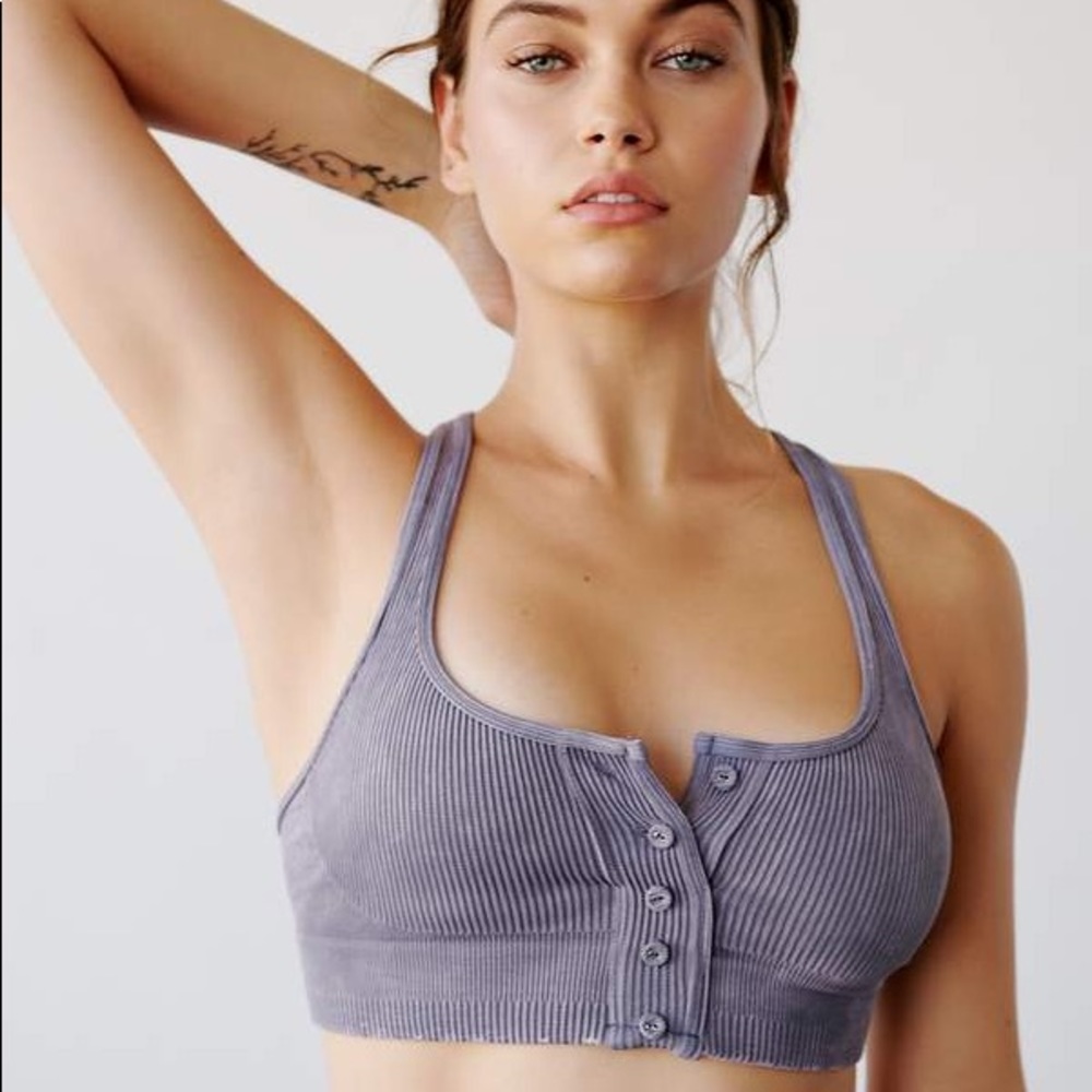 Free People Movement Revive Bralette in Gray